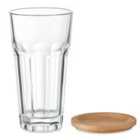 Sempre - Trinkglas mit Bambusdeckel