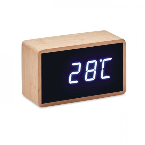 Miri Clock - LED Tisch Uhr Bambus