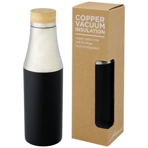 Hulan Mit Kupfer vakuumisolierte 540 ml Edelstahlflasche mit Bambusdeckel